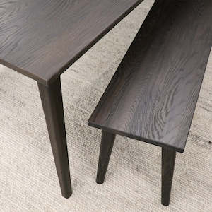 Furniture: Maraetai dining table in rustic brown 1800mm