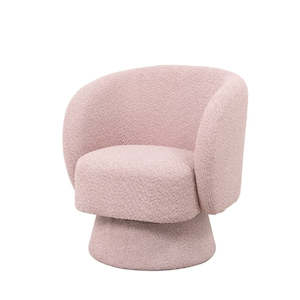 Krona swivel armchair in mink