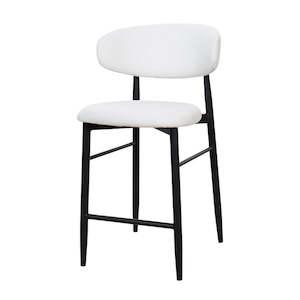 Aragon counter stool in white