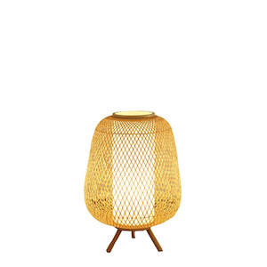 Krona bamboo floor lamp round