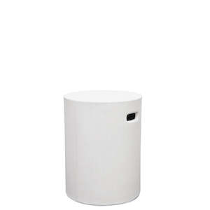 Concrete Pipe Stool - White