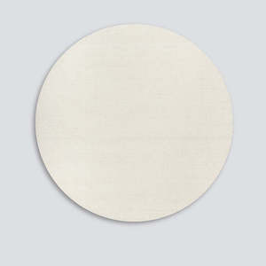 Dorset round rug in natural white