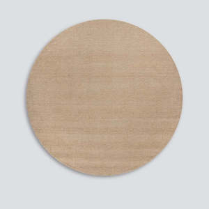 Dorset round rug in biscuit