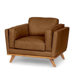 Aria Leather Armchair - Matisse Caramel