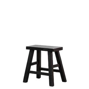 Furniture: Parq Stool - Black Rectangle