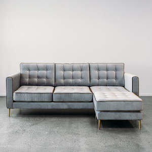 Monterey sofa with ottoman in cleo flint