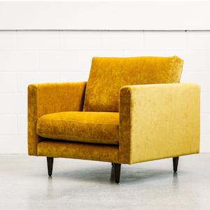 Monterey armchair in magma dijon