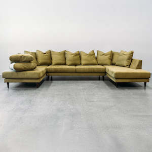 Furniture: Monterey modular sofa in macrosuede sargent