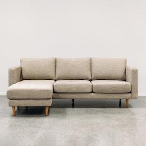 Monterey sofa with ottoman in kumi mushroom