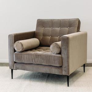 Monterey armchair in cleo truffle