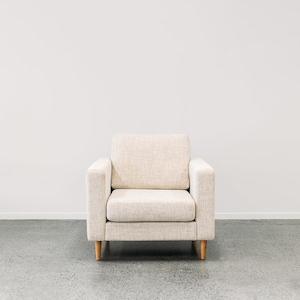 Furniture: Tango armchair in jake pumice