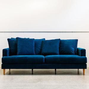 Tango extra deep sofa in plush indigo