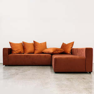 Furniture: Vito modular sofa in elton date and jarrah