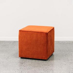 Ghost Square Ottoman - Theodora 'Paprika'