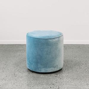 Ghost Small Round Ottoman - Theodora 'Sky'