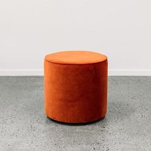 Ghost Small Round Ottoman - Theodora 'Paprika'