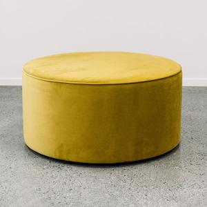 Ghost Large Round Ottoman - Plush 'Olive'