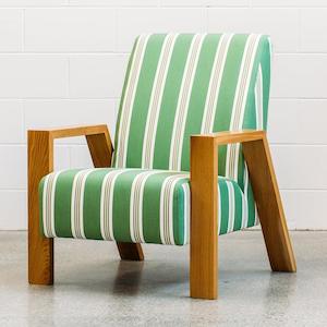 Mogambo armchair in regatta stripe clover