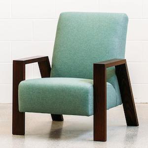 Mogambo armchair in augustus sea-glass