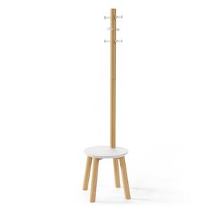 Umbra Pillar Stool Coat Stand - White/Oak