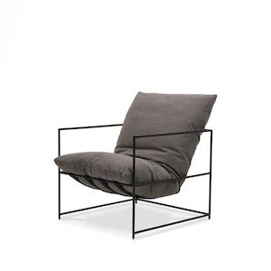 Laurel armchair in charcoal