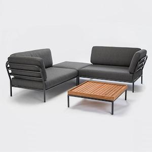 LEVEL Outdoor Ottoman Module - Dark Grey