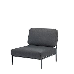 Furniture: LEVEL Outdoor Chair Module - Dark Grey