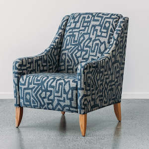 Wedgewood armchair in hiranni denim