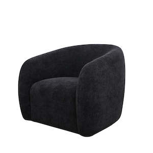 Max swivel armchair in black