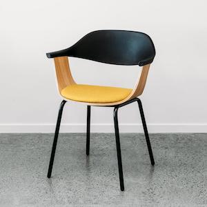 Moss dining chair in mustard