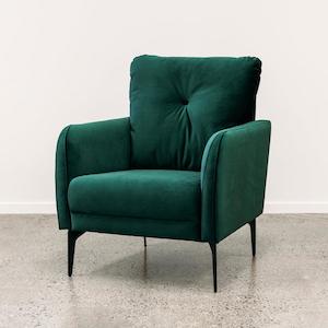 Lucy armchair in pine green