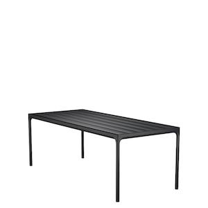 FOUR Indoor/Outdoor Table Black Aluminium Frame