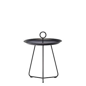 Furniture: EYELET Tall Tray Table - Black