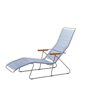 Furniture: CLICK Outdoor Sunlounger - Pigeon Blue