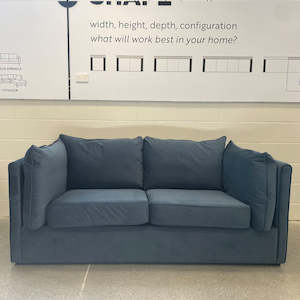 Furniture: Lindis Queen sofa bed in Zepel Pome Deep Sea