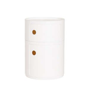 Furniture: Barrel side table in white