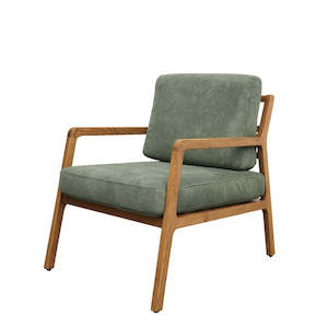 Furniture: Baker fabric armchair in Green