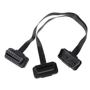 OBD2 Y-Splitter Adapter Male to Double Female 16pin