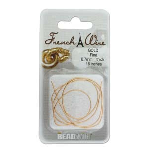 Craft material and supply: French Wire, Gold, Fine, 0.7mm (40cm)