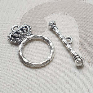 Craft material and supply: Toggle Clasp, Silver, Ring:15mm/Bar:25mm (5 sets)