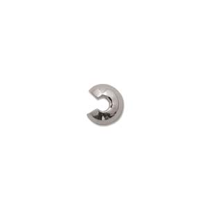 Craft material and supply: Crimp Cover, Nickel, 4mm (20 covers)