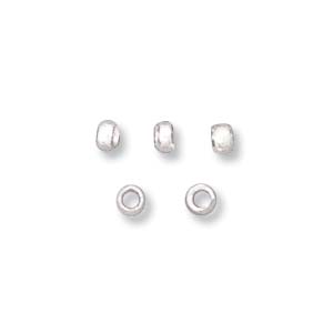 Craft material and supply: Crimp, Silver, 1.5mm, B grade