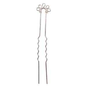 Craft material and supply: Hair Pin, 5 loops, Silver, 105mm (1pc)