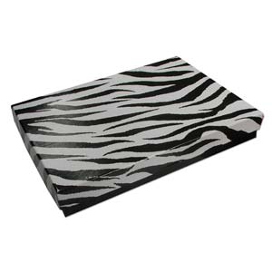 Craft material and supply: Gift Box, Zebra, 180x130x25mm (1pc)