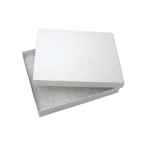 Craft material and supply: Gift Box, White Swirl, 152x127x25mm (1pc)