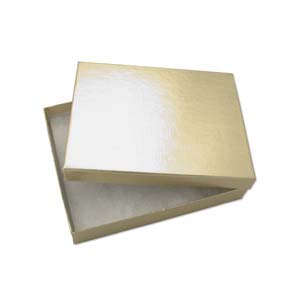 Craft material and supply: Gift Box, Gold Foil, 152x127x25mm (1pc)