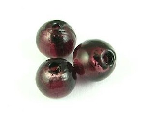 Chinese Foil, Round, Dark Amethyst, 6mm (20 pcs)