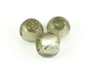 Craft material and supply: Chinese Foil, Round, Grey, 8mm (20pcs)