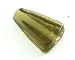 Craft material and supply: Indian Glass, Plain, Triangle, Grey, 16x11mm (40gms - 24pcs)