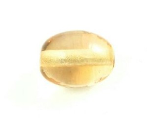 Craft material and supply: Indian Glass, Plain, Short Rice, Champagne, 12x10mm (40gms - 24pcs)